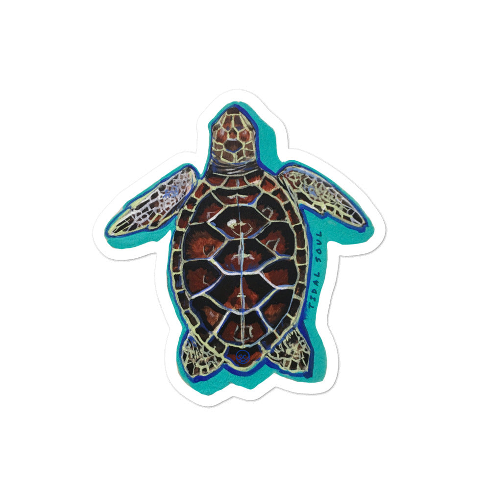 Tidal Soul Tortuga Sea Turtle Decal