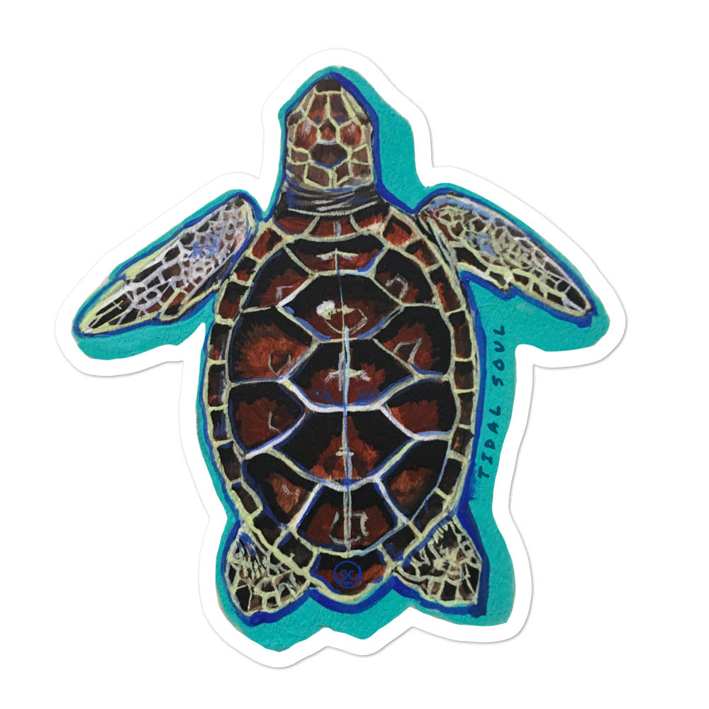 Tidal Soul Tortuga Sea Turtle Decal